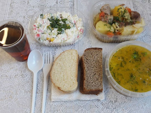 Сцена с разнообразием еды Королёв